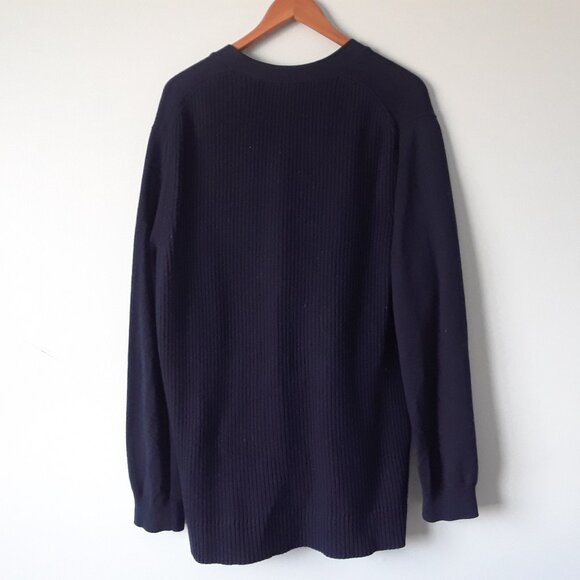 Vince Navy Blue Cotton Cardigan XL - Picture 4 of 5